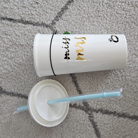 kate spade 20oz Insulated White and Gold Bridal Tumbler - Picture 4 of 4